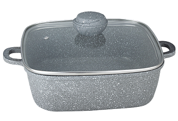 Кастрюля BEKKER алюминиевая квадратная 3.9л красная