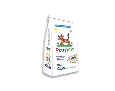 PrettyCat Наполнитель древесный для кошачьих туалетов Wood Granules10 кг