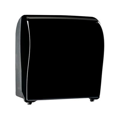 Автоматический диспенсер бумажных полотенец в рулонах MERIDA PIANO BLACK LINE Solid Cut CUC352
