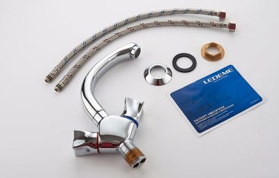 СМЕСИТЕЛЬ ДЛЯ УМЫВАЛЬНИКА LEDEME L1087-2, ЛИТОЙ ИЗЛИВ