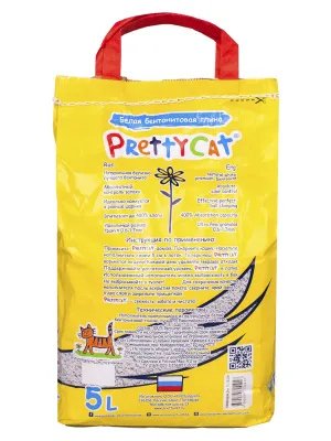 PrettyCat наполнитель комкующийся для кошачьих туалетов Cупер белый с ароматом лаванды 4,2 кг (5 л)