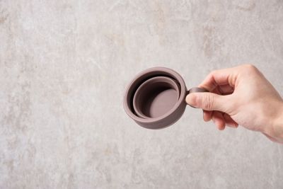 Силиконовая складная кружка с ручкой KF Pastel