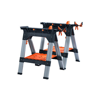 Козлы строительные 2 шт (810 мм) +струбцины 2 шт (до 275 кг) Pony