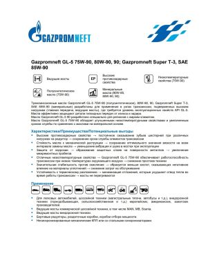 Трансмиссионное масло Gazpromneft GL-5 75W-90 205л