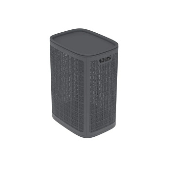 Плетёная корзина для белья сборная «Лён» 75 л (43х32.1х60 см) графит