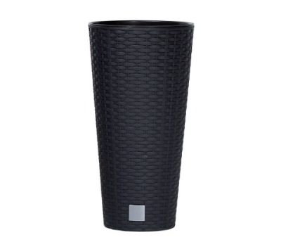 Кашпо для цветов Prosperplast Rato Low 64+35л, антрацит