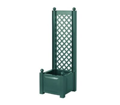 Маленький ящик для растений с шпалерой 43 см, зеленый