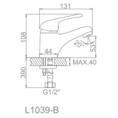 СМЕСИТЕЛЬ ДЛЯ УМЫВАЛЬНИКА LEDEME L1039-B