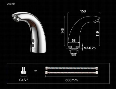 СМЕСИТЕЛЬ ДЛЯ УМЫВАЛЬНИКА LEDEME L1055-14 СЕНСОРНЫЙ