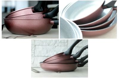 Сковорода Gochu Ecoramic 20 см СТАНДАРТ с каменным покрытием для всех видов плит без крышки