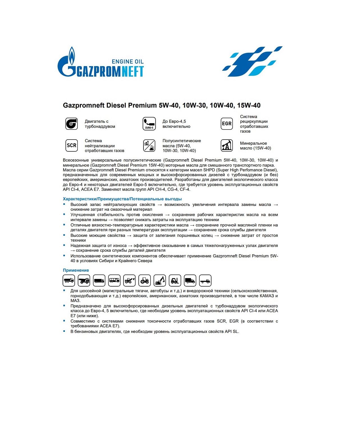 Моторное масло Gazpromneft Diesel Premium 10W-40 30л