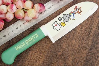 Нож детский овощной Tojiro Brisa Bonita 11,5 см зеленая рукоять