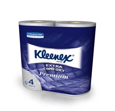 Туалетная бумага в стандартных рулонах Kimberly-Clark Kleenex Premium 8484, чётырёхслойная