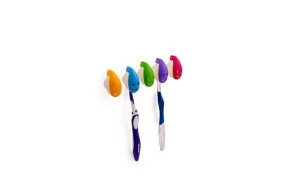 Держатель для зубной щетки "Улыбка капли" комплект 3 штуки