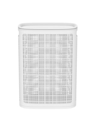 Плетёная корзина для белья сборная «Лён» 45 л (43х20х60 см) белый