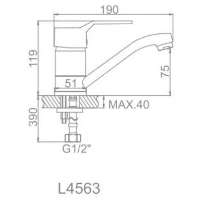 СМЕСИТЕЛЬ LEDEME L4563 ДЛЯ КУХНИ