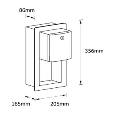 Держатель для 2-х бытовых рулонов туалетной бумаги, встраиваемый в стене MERIDA "ROVAL" 20031