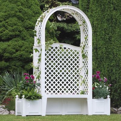 43801 Садовая скамейка KHW "Амстердам", белая