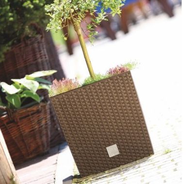 Кашпо для цветов Prosperplast Rato Low 64+37л, венге