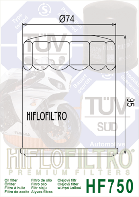 HF750 Фильтр масляный