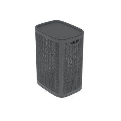 Плетёная корзина для белья сборная «Лён» 75 л (43х32.1х60 см) графит