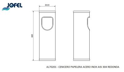 Урна-пепельница Jofel AL70201 25л