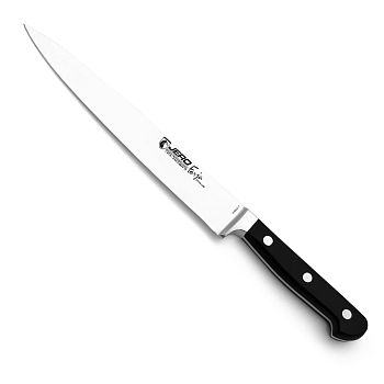 Нож слайсер для тонкой нарезки Jero Flex Forja 21 см черная рукоять