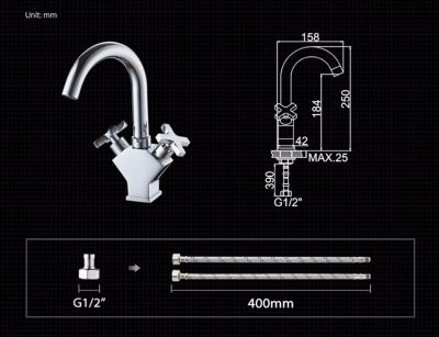 СМЕСИТЕЛЬ ДЛЯ УМЫВАЛЬНИКА LEDEME L1084-2