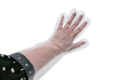 Одноразовые перчатки с удлиненными манжетами 20 шт Clean Wrap