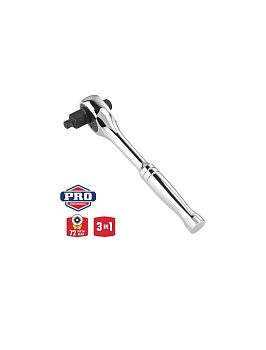 Ключ трещоточный 3 в 1 (1/4", 3/8", 1/2"; 72T) WORKPRO