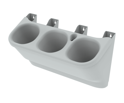 Фитомодуль с системой прикорневого полива 2л х3 (настенное кашпо) (59х25х27 см) (серый), комплект 9 шт