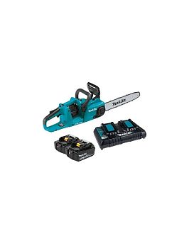 Пила цепная аккумуляторная Makita DUC353CT2 LXT BL 2х18В, 14"/35см, 3/8", 1,1мм, 20м/с, XPT, (2xBL1850B, DC18SH)
