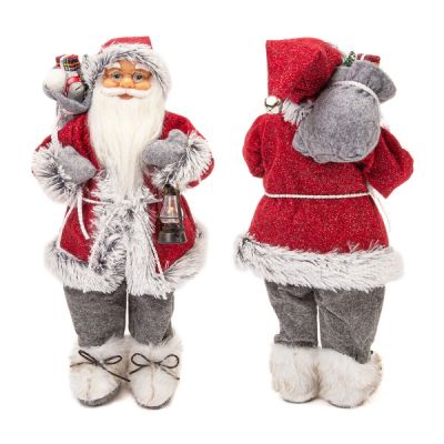 Фигурка Дед Мороз 46 см (красный/серый)