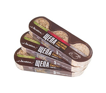 Щепа в брикетах для мяса ТорфТехноЛин (3 шт: ябл., бук.,вишня)