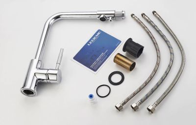 СМЕСИТЕЛЬ ДЛЯ КУХНИ LEDEME L4155-3 С ГАЙКОЙ