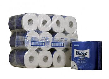 Туалетная бумага в стандартных рулонах Kimberly-Clark Kleenex Premium 8484, чётырёхслойная