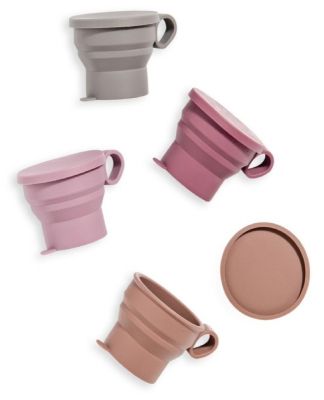 Силиконовая складная кружка с ручкой KF Pastel