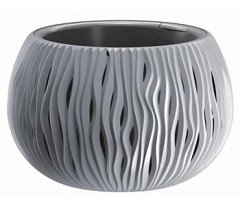 Кашпо для цветов SANDY BOWL DSK290-405U серый 2 предмета 3.9л							