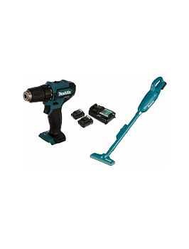 Набор инструментов Makita CLX226X1 CXT: дрель-шуруповерт DF333DZ + пылесос CL106FDZ + 2 аккумулятора BL1016 + з/у DC10WD