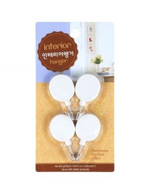 Крючки овальные самоклеющиеся на термоклее 28*55 мм. 4 штуки