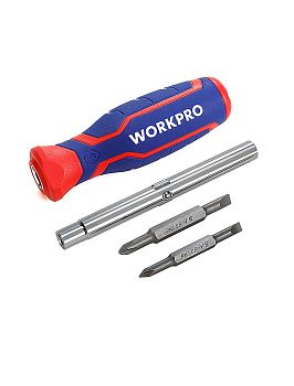 Отвертка  со  сменными наконечниками  6 в 1 WORKPRO