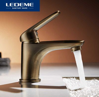 СМЕСИТЕЛЬ ДЛЯ УМЫВАЛЬНИКА LEDEME L1048C, БРОНЗА