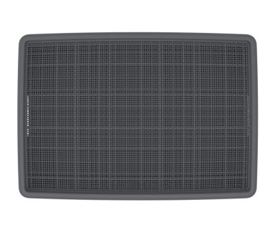 Плетёная корзина для хранения с крышкой «Лён» 35 л (568х400х203 мм) графит