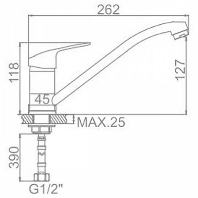 СМЕСИТЕЛЬ ДЛЯ КУХНИ LEDEME L4937