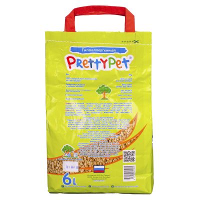 PrettyCat наполнитель для грызунов и птиц ОСИНОВЫЙ 6 л/2 кг