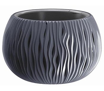 Кашпо для цветов SANDY BOWL DSK290-S433 антрацит 2 предмета 3.9л
