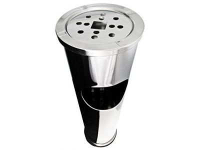 Урна G-teq с пепельницей нержавеющая сталь 8л (140х560мм)
