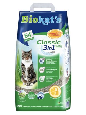 BIOKAT'S CLASSIC FRESH наполнитель комкующийся c ароматизатором 20 л (20 кг)