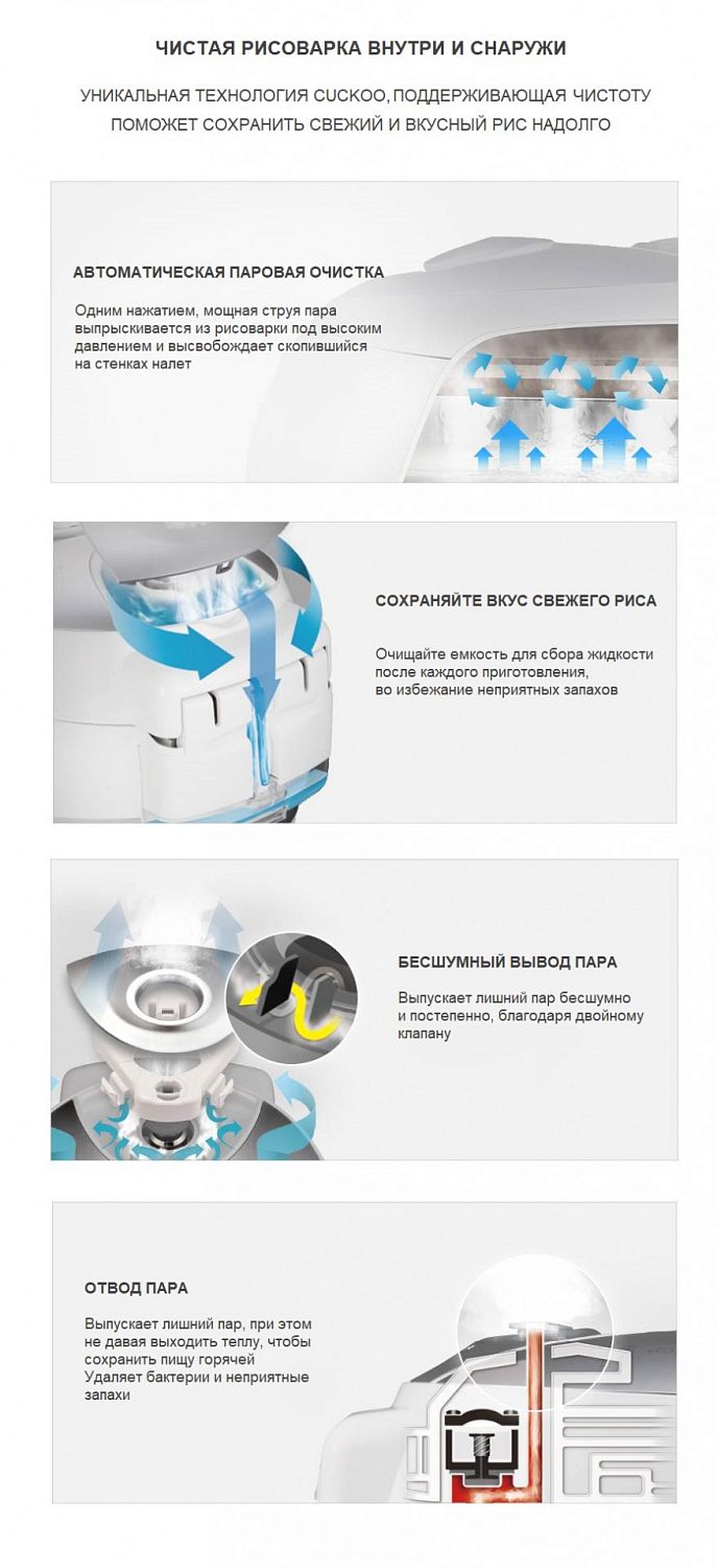 Рисоварка для варки под давлением на 10 порций Cuckoo CRP-QS1020FSM