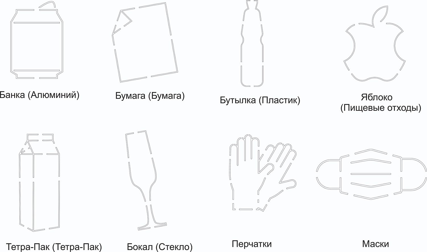 Урны для раздельного сбора мусора "А-Тренд-3"